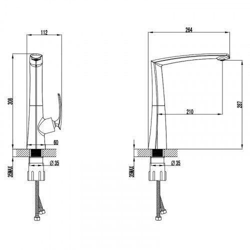 Смеситель для кухни Azario Reuleaux AZ-VMF568296C цвет Хром