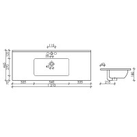 Раковина Ceramicanova Element 120 CN7006 Белая фарфор полувстраиваемая