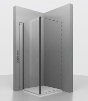 Душевая стенка RGW Z-050-3B 120 352253112-14 профиль Черный стекло прозрачное