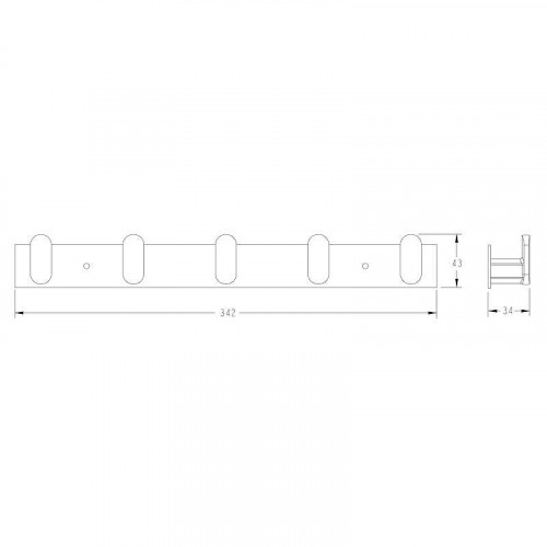 Вешалка для полотенец Fashun A2615-5-17 цвет Графит