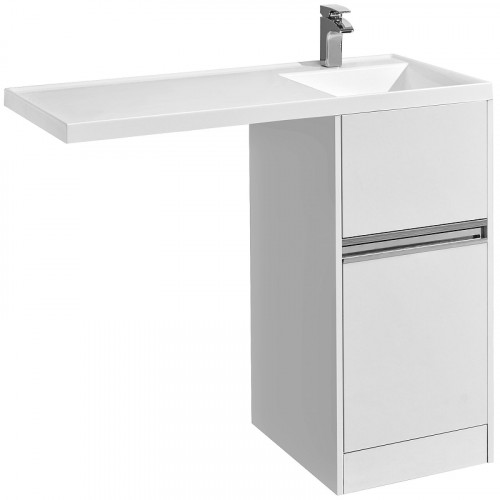 Тумба под раковину Aquaton Лондри 40 1A236001LH010 Белый глянец МДФ / ЛДСП
