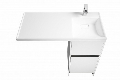 Тумба под раковину Aquaton Лондри 40 1A236001LH010 Белый глянец МДФ / ЛДСП