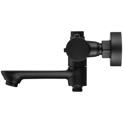 Смеситель для ванны Swedbe Hermes 9042B с термостатом Черный матовый латунь на стену