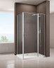Душевой уголок Allen Brau Priority 90x100 3.31001.00+3.31019.00 цвет профиля Хром стекло прозрачное