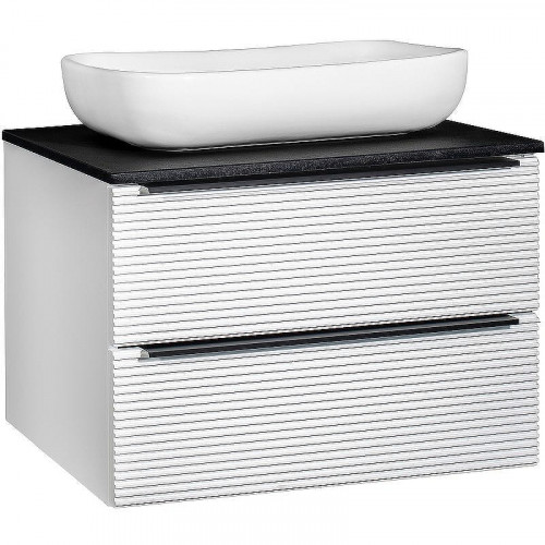Тумба под раковину Runo Орлеан 70 00-00002022 подвесная Белая матовая Черная