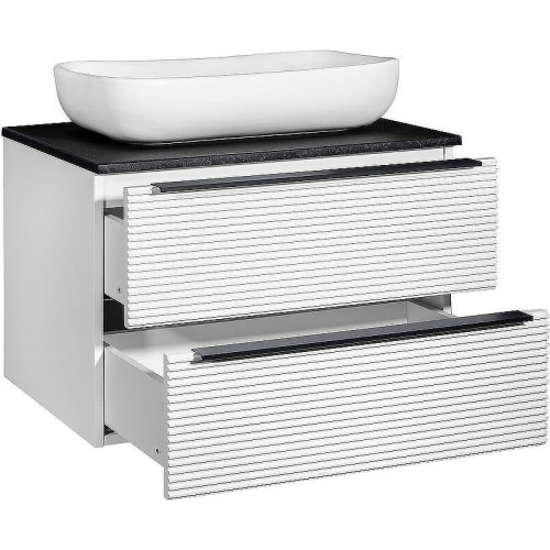 Тумба под раковину Runo Орлеан 70 00-00002022 подвесная Белая матовая Черная