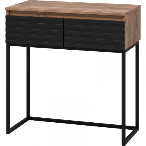 Тумба Brevita Dakota 80 DAK-019080-19-022Я Черный кварц Дуб Галифакс олово МДФ / ЛДСП