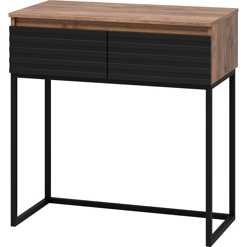 Тумба Brevita Dakota 80 DAK-019080-19-022Я Черный кварц Дуб Галифакс олово МДФ / ЛДСП