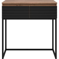 Тумба Brevita Dakota 80 DAK-019080-19-022Я Черный кварц Дуб Галифакс олово МДФ / ЛДСП
