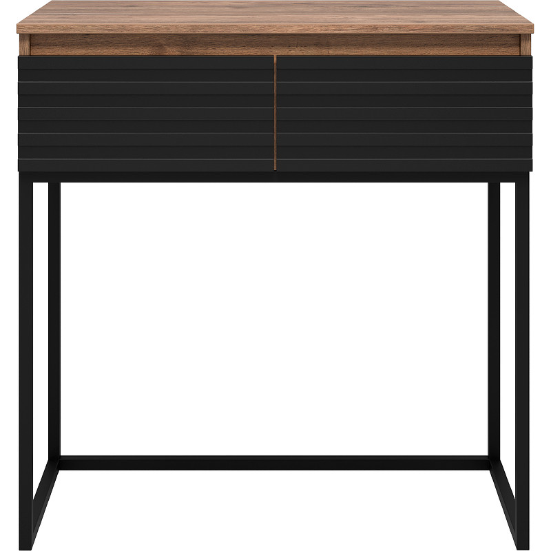 Тумба Brevita Dakota 80 DAK-019080-19-022Я Черный кварц Дуб Галифакс олово МДФ / ЛДСП