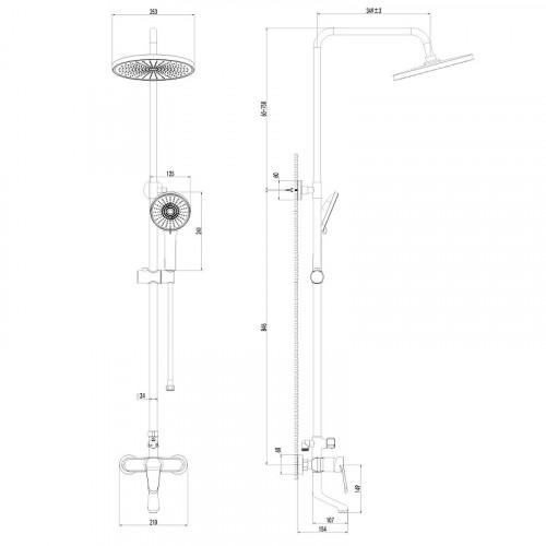 Душевая система AWP Piros S0362C цвет Хром