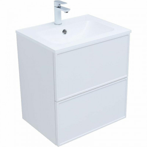 Тумба под раковину Aquanet Арт 60 313254 подвесная Белая матовая
