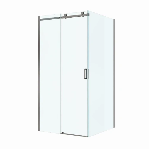 Душевой уголок BelBagno Soft Close-2 100x100 SOFT_CLOSE-2-A-1-100-C-GM профиль Оружейная сталь стекло прозрачное
