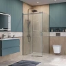Душевой уголок BelBagno Soft Close-2 100x100 SOFT_CLOSE-2-A-1-100-C-GM профиль Оружейная сталь стекло прозрачное