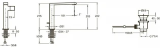 Смеситель для раковины Jacob Delafon Composed E73159-TT Титан латунь