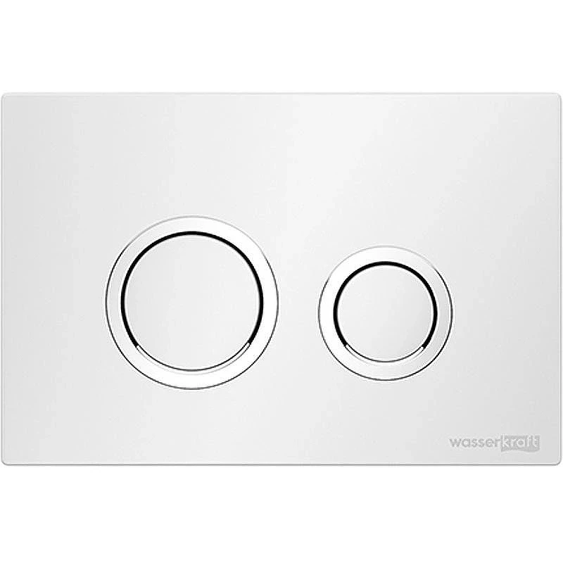 Инсталляция WasserKRAFT Glan 66TLT.010.ME.BL.WH01 для унитаза Черное стекло с Белой клавишей смыва