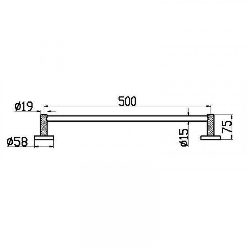 Полотенцедержатель Boheme Uno 10972-CB цвет Брашированная медь