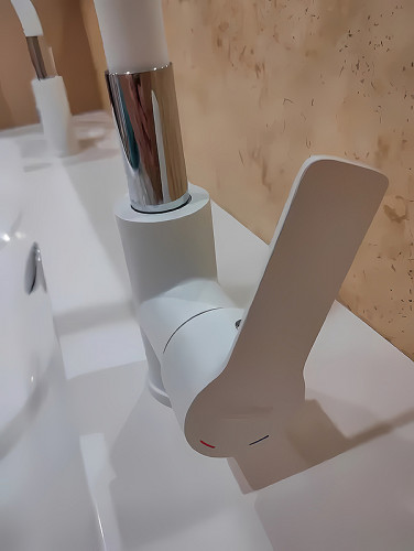 Смеситель для кухни Haiba HB70113-8 Белый Хром