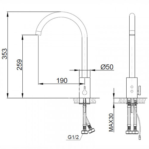 Смеситель для раковины Nofer 07262M.B Хром латунь