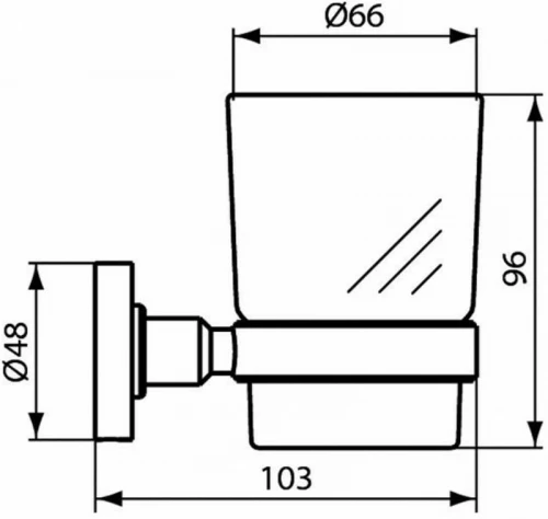 Стакан для зубных щеток Ideal Standard IOM A9120XG Черный шелк