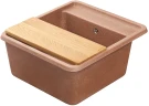 Кухонная мойка Aquaton Беллис 57 1A724932BS270 Терракот искусственный камень (литьевой мрамор) встраиваемый