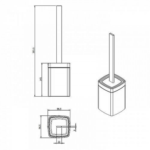 Ершик для унитаза Splendy Inspiration S IS4051GSCR цвет Хром