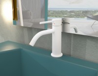 Смеситель для раковины Paffoni Light LIG071BO Белый матовый