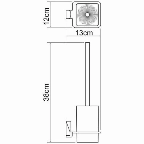 Ершик для унитаза WasserKRAFT Exter K-5227 Светлая бронза