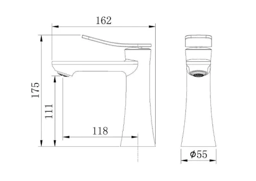 Смеситель для раковины Grossman Advans 510.K35.09.120 цвет Никель брашированный