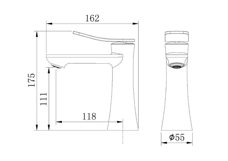 Смеситель для раковины Grossman Advans 510.K35.09.120 цвет Никель брашированный