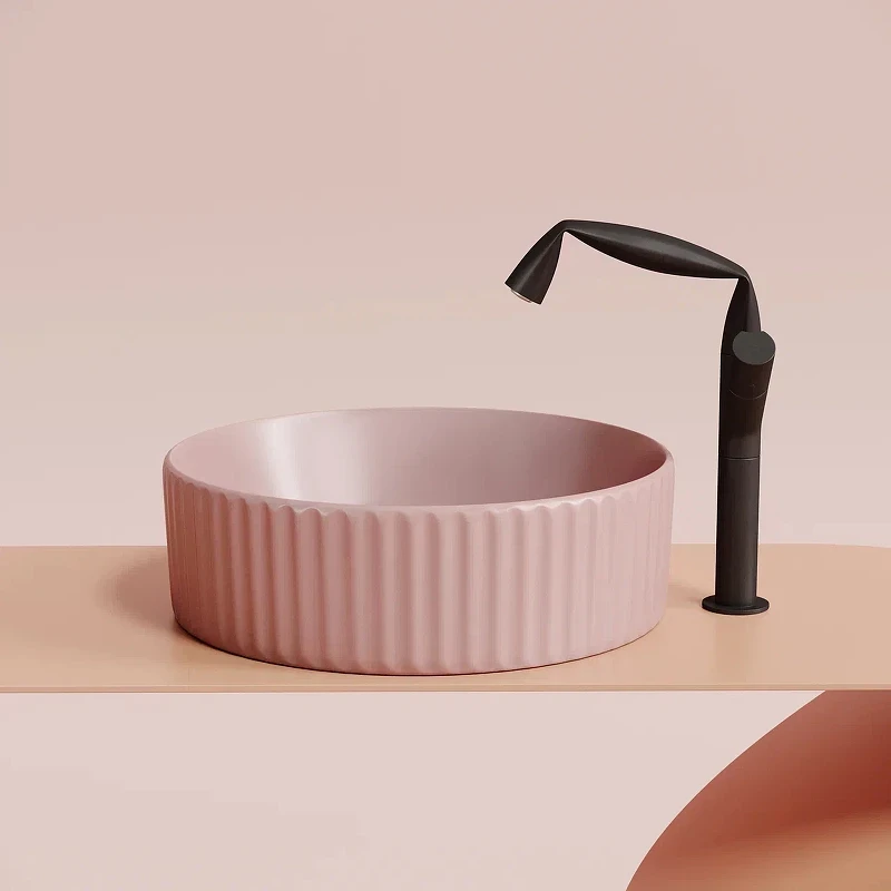 Раковина-чаша Ceramicanova Element 36 CN6057MP Розовая матовая фарфор накладная