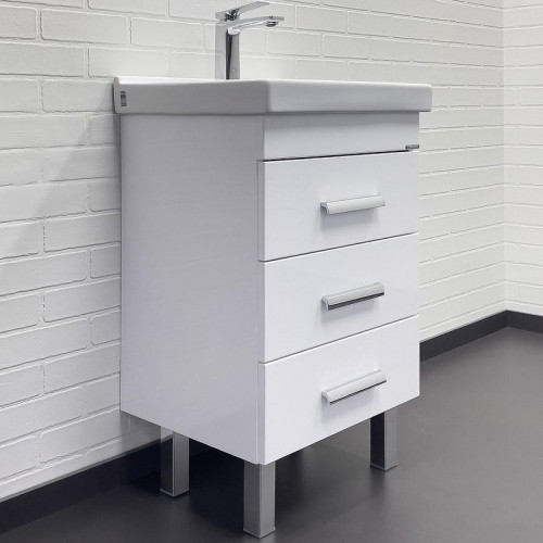 Тумба с раковиной Comforty Никосия 50Н 00-00018023 Белый глянец