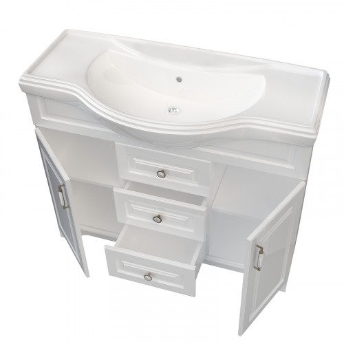 Тумба под раковину 1MarKa Прованс New 80Н У94490 Белый глянец МДФ / ЛДСП