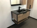 Тумба с раковиной Comforty Бонн 90 00-00001937 подвесная Дуб темный МДФ / ЛДСП