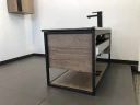 Тумба с раковиной Comforty Бонн 90 00-00001937 подвесная Дуб темный МДФ / ЛДСП