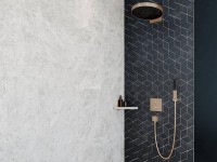Смеситель для душа Hansgrohe Ecostat Square 15714140 с термостатом Шлифованная бронза латунь встраиваемый