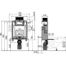 Инсталляция Alcaplast Renovmodul AM119/850 для подвесного унитаза без клавиши смыва пластик