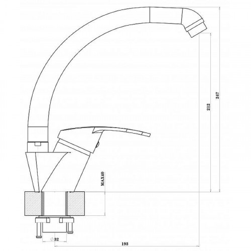 Смеситель для кухни Florentina Мира 313.38H.1123.104 цвет Бежевый