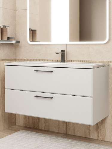 Тумба под раковину Uperwood Foster New 100 TFosterNEW100w подвесная цвет Белый матовый