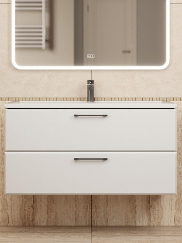 Тумба под раковину Uperwood Foster New 100 TFosterNEW100w подвесная цвет Белый матовый