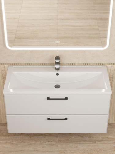 Тумба под раковину Uperwood Foster New 100 TFosterNEW100w подвесная цвет Белый матовый