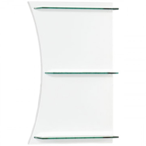 Полка Aquanet Опера 45 169630 с подсветкой Белая МДФ / ЛДСП, стекло