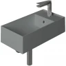 Раковина Simas Agile 50 R AG50 cemento matt*1 Серая матовая фарфор подвесная, полувстраиваемая