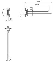 Полотенцедержатель Ideal Standard IOM Square E2200AA поворотный Хром