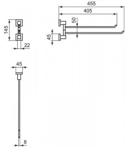 Полотенцедержатель Ideal Standard IOM Square E2200AA поворотный Хром