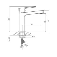Смеситель для раковины Haiba HB10615 Хром латунь