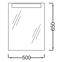 Зеркало Jacob Delafon Presquile 50 EB1107-NF с подсветкой с инфракрасным выключателем стекло