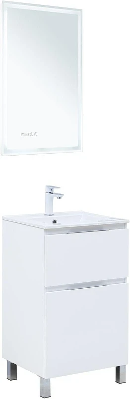 Тумба с раковиной Aquanet Алвита New 50 345673 цвет Белый матовый