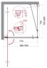 Душевой уголок BelBagno Marmi 90х80 MARMI-AH-1-90/80-C-Cr профиль Хром стекло прозрачное