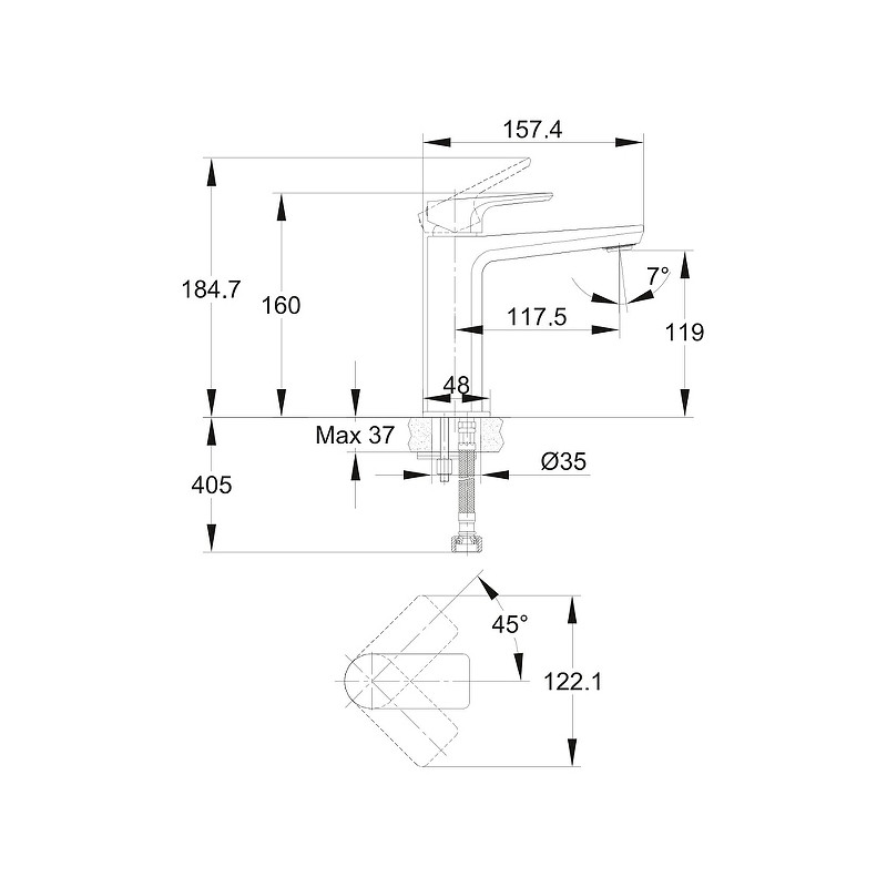 Комплект смесителей Cersanit Nature 64514 Хром латунь